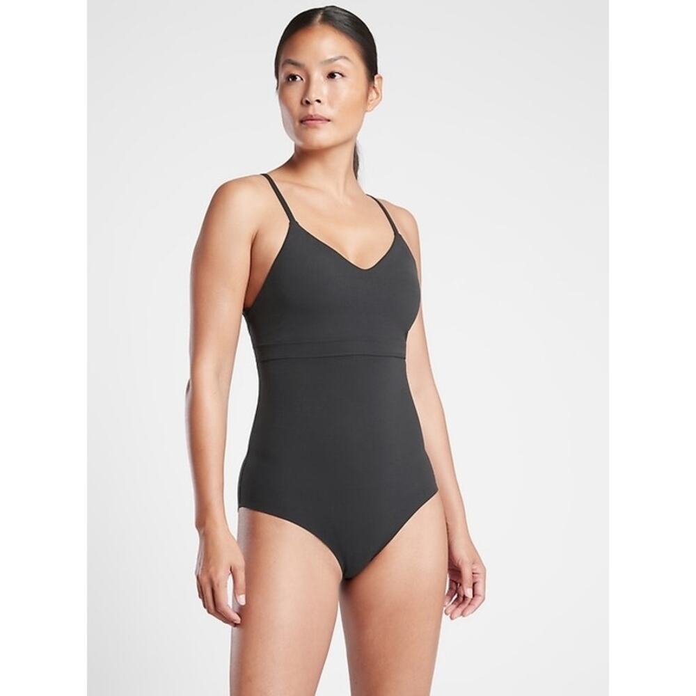 Athleta Ariel Bodysuit Black Size Medium Built In Bra - Picture 8 of 9